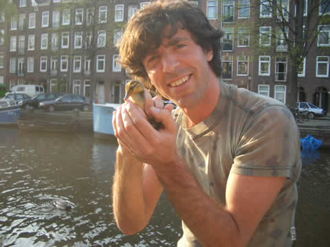alec catches a duckling.jpg